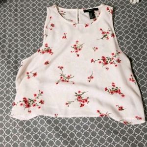Floral crop tank top